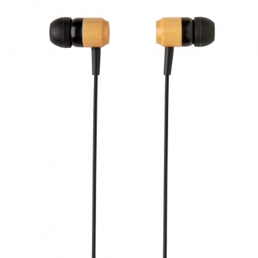 Logotrade promotional item image of: Bamboo wireless earbuds