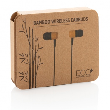 Logotrade corporate gifts photo of: Bamboo wireless earbuds