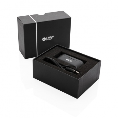 Logo trade business gifts image of: Swiss peak TWS earbuds