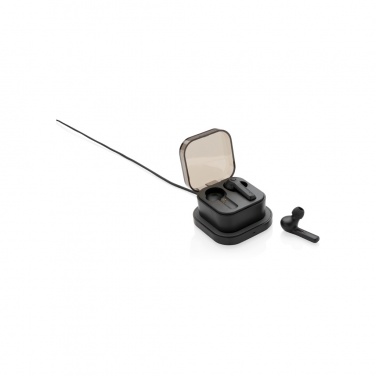 Logo trade promotional merchandise picture of: TWS earbuds in wireless charging case