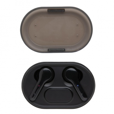Logo trade promotional product photo of: Light up logo TWS earbuds in charging case
