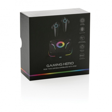 Logo trade corporate gift photo of: RGB gaming earbuds with ENC