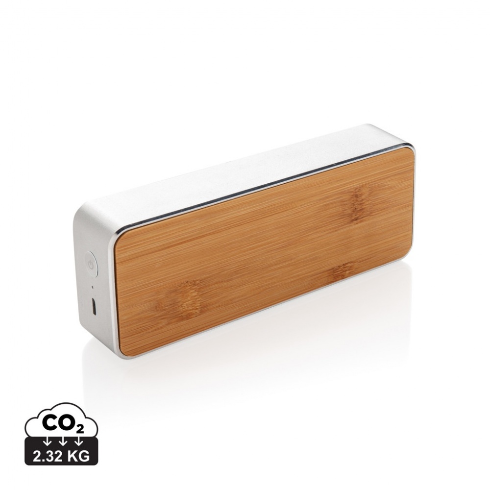 Logo trade corporate gift photo of: Nevada Bamboo 3W wireless speaker