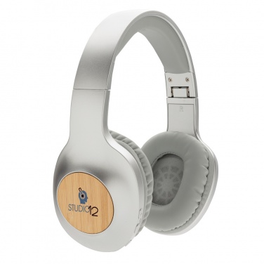 Logo trade promotional gifts picture of: Dakota Bamboo wireless headphone