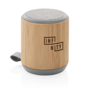 Logotrade business gift image of: Bamboo and fabric 3W wireless speaker
