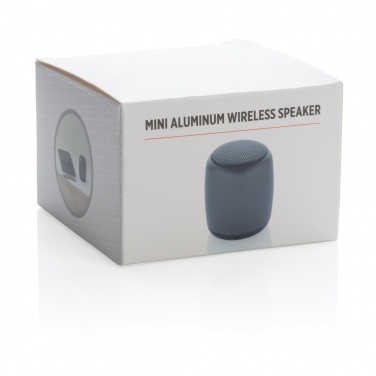 Logo trade advertising products picture of: Mini aluminium wireless speaker