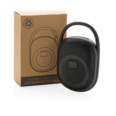Logotrade corporate gifts photo of: RCS recycled plastic Lightboom 5W Clip speaker