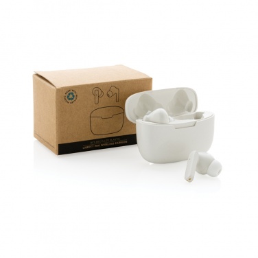 Logo trade advertising products image of: RCS recycled plastic Liberty Pro wireless earbuds