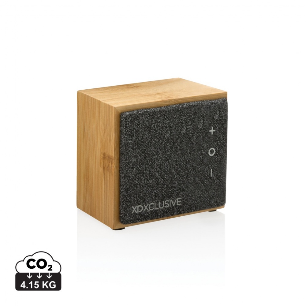 Logo trade corporate gifts image of: Wynn 5W bamboo wireless speaker