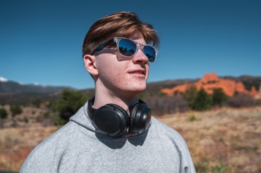 Logotrade advertising product picture of: RCS recycled plastic Elite Foldable wireless headphone