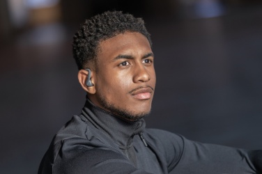 Logo trade promotional item photo of: Urban Vitamin Pacifica RCS rplastic earbuds