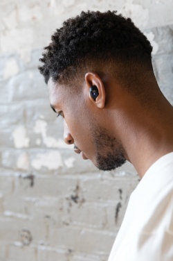 Logo trade promotional giveaways picture of: Urban Vitamin Palm Springs RCS rplastic ENC earbuds