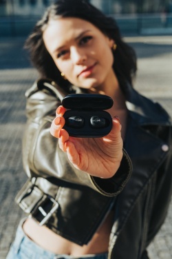 Logo trade corporate gifts picture of: Urban Vitamin Palm Springs RCS rplastic ENC earbuds