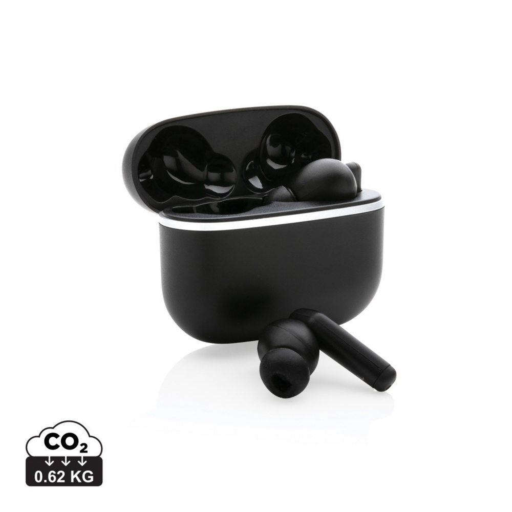Logo trade promotional merchandise image of: RCS recycled plastic Swiss Peak TWS earbuds 2.0