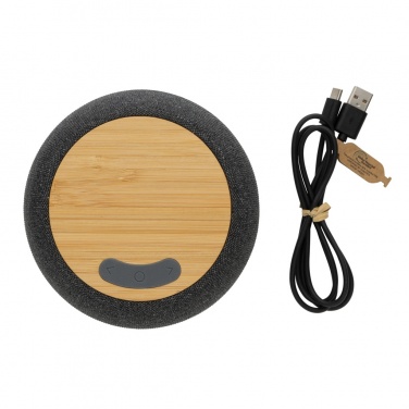 Logo trade promotional products image of: RCS Rplastic/PET and bamboo 5W speaker