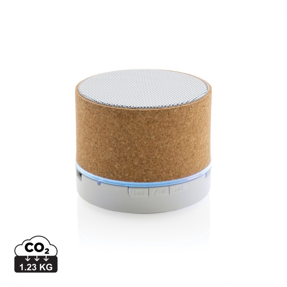 Logo trade corporate gifts picture of: Cork 3W wireless speaker