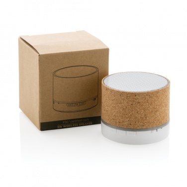 Logo trade advertising products picture of: Cork 3W wireless speaker