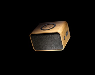Logo trade promotional giveaways picture of: RCS Rplastic 3W speaker with bamboo 5W wireless