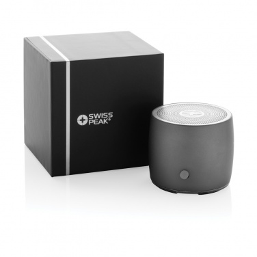 Logo trade business gift photo of: Swiss Peak RCS recycled aluminum 3W bass speaker