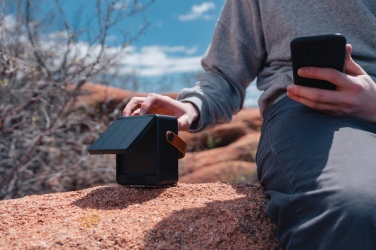 Logotrade business gifts photo of: Skywave RCS recycled plastic solar speaker 12W