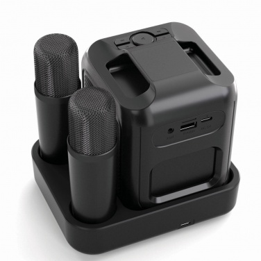 Logotrade promotional merchandise picture of: Singvibe RCS recycled plastic karaoke set with double mic