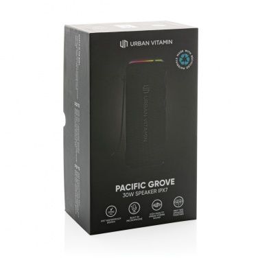 Logo trade promotional giveaways image of: Urban Vitamin Pacific Grove RCS rplastic 30W speaker IPX7