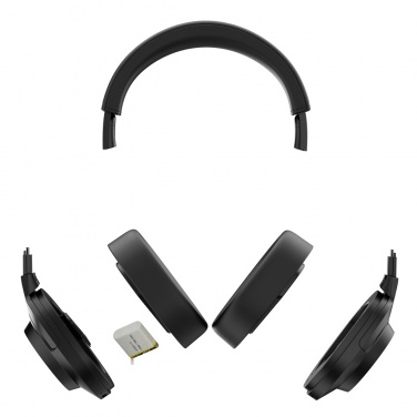 Logo trade business gift photo of: Irvine RCS recycled and repairable ANC wireless headphone