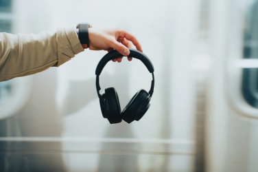 Logotrade corporate gift image of: Irvine RCS recycled and repairable ANC wireless headphone