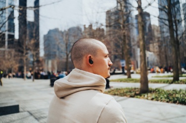 Logotrade advertising product image of: Lakewood RCS recycled and repairable wireless earbuds