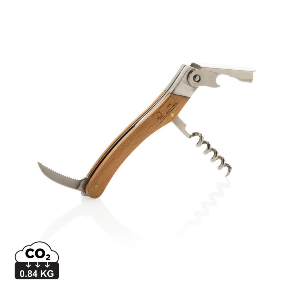Logo trade business gift photo of: Wooden Corkscrew