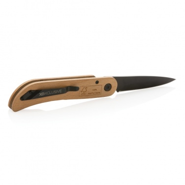Logo trade promotional merchandise photo of: Nemus Luxury Wooden knife with lock