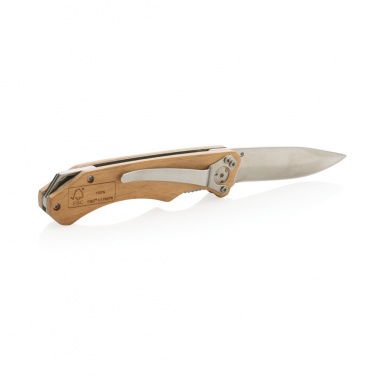Logo trade promotional items image of: Wooden outdoor knife