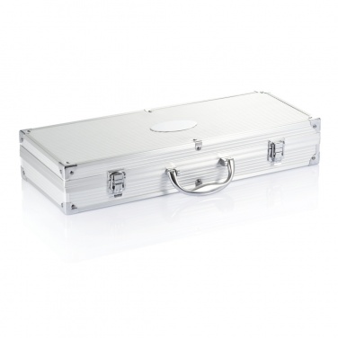 Logo trade corporate gifts image of: 12 pcs barbecue set in aluminium box