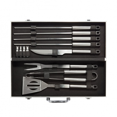 Logotrade promotional item picture of: 12 pcs barbecue set in aluminium box