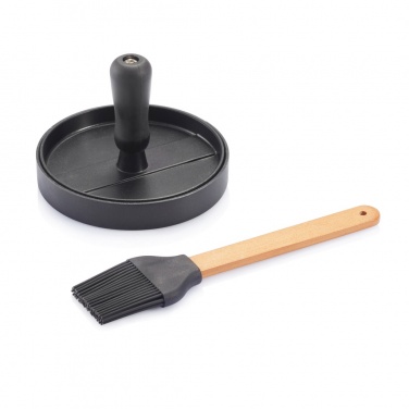 Logo trade promotional gifts picture of: BBQ set with hamburger press and brush