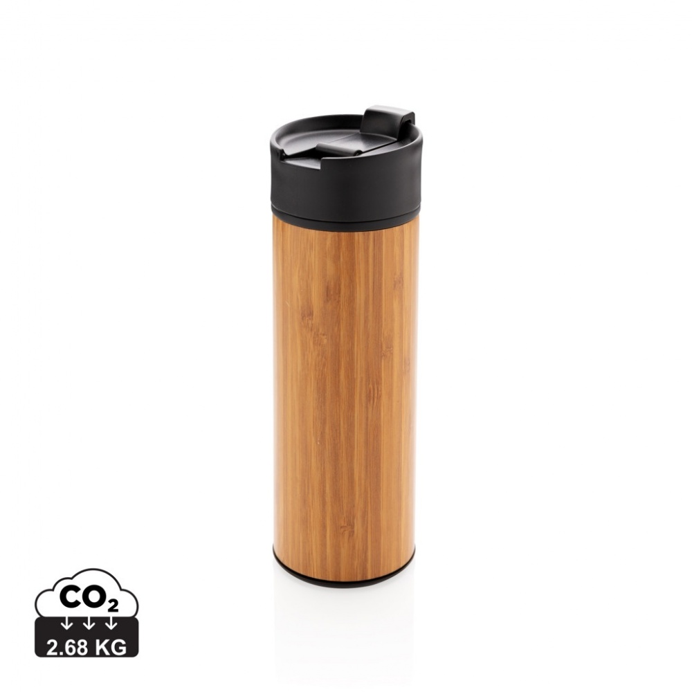 Logo trade promotional gifts picture of: Bogota vacuum bamboo coffee mug