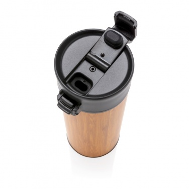 Logo trade promotional item photo of: Bogota vacuum bamboo coffee mug
