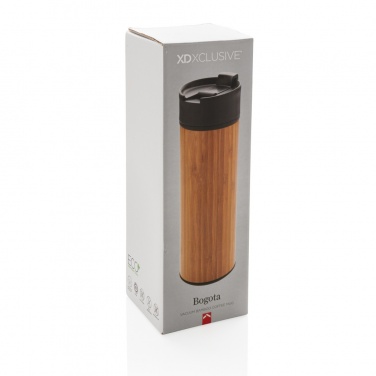 Logo trade corporate gifts picture of: Bogota vacuum bamboo coffee mug