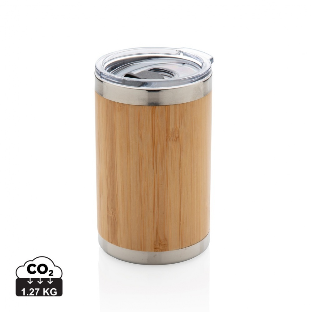 Logo trade business gift photo of: Bamboo coffee to go tumbler