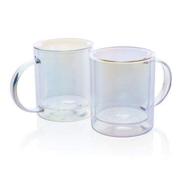 Logotrade promotional giveaway picture of: Deluxe double wall electroplated glass mug