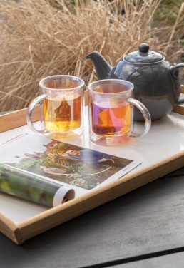 Logotrade promotional items photo of: Deluxe double wall electroplated glass mug