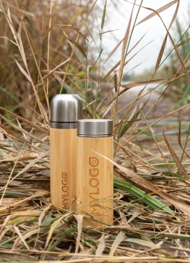Logo trade promotional item photo of: Bamboo vacuum travel flask