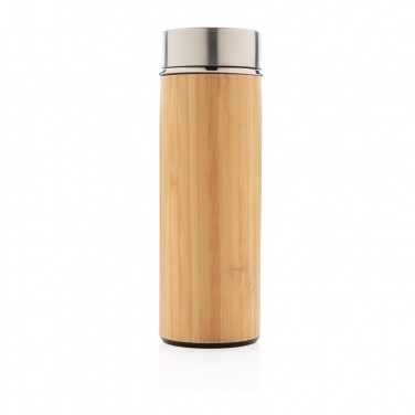 Logo trade advertising products image of: Leak proof bamboo vacuum bottle
