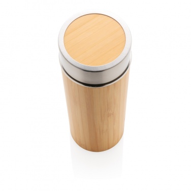 Logo trade promotional products picture of: Leak proof bamboo vacuum bottle