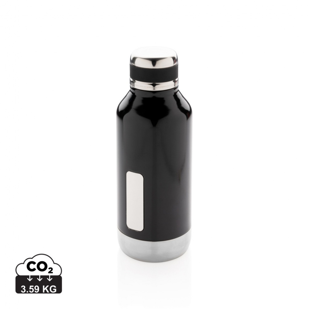 Logotrade promotional item image of: Leak proof vacuum bottle with logo plate