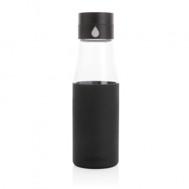 Logotrade promotional giveaway picture of: Ukiyo glass hydration tracking bottle with sleeve
