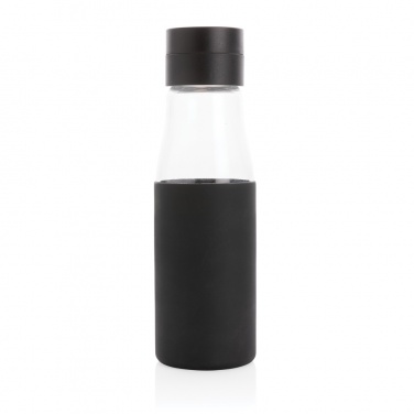 Logo trade promotional giveaways image of: Ukiyo glass hydration tracking bottle with sleeve