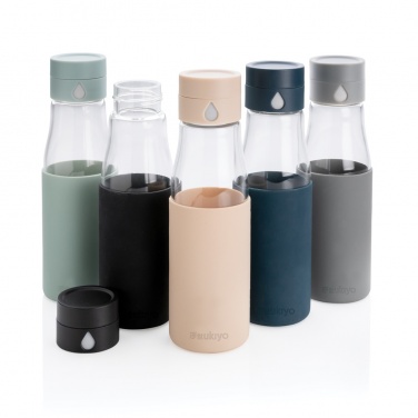 Logo trade promotional products picture of: Ukiyo glass hydration tracking bottle with sleeve