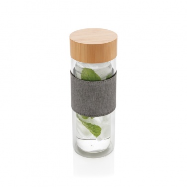 Logo trade promotional merchandise photo of: Impact double wall borosilicate glass bottle