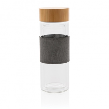 Logo trade promotional product photo of: Impact double wall borosilicate glass bottle